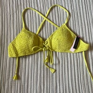 Victoria’s secret swimming top Yellow Bikini Top with Crisscross Straps